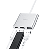 Hub USB-C 3 en 1 Usb, HDMI, PD tipo C - Hoco