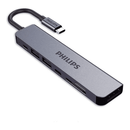 Adaptador Philips Multifunción USB-C a HDTV 4K 7 en 1