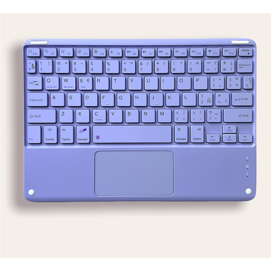 Teclado Bluetooth con Mouse (touchpad) - Morado