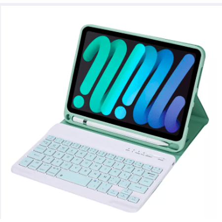 Funda + Teclado iPad Mini 6 (Color: Verde Agua) 