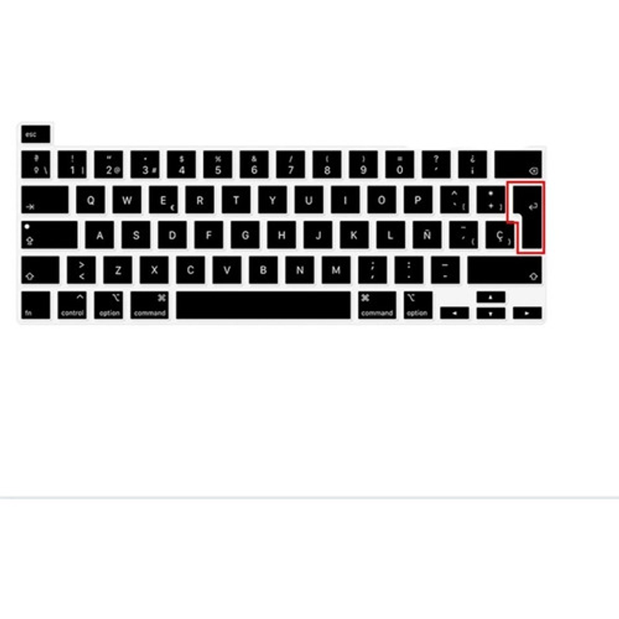 Protector para Teclado Para Macbook New Pro 13 Model A2338 M1 2020 (Negro)