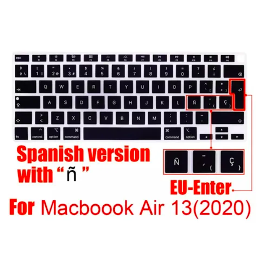 Protector para Teclado Para Macbook New Air 13 Model: A2179 - A2337 M1 Año 2020 (Negro)