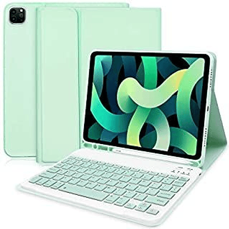 Funda + Teclado iPad 12,9" - Ranura Apple Pencil (Color: Verde Agua T: Verde Agua)