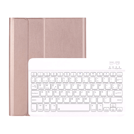 Funda + Teclado iPad 10° generación 10.9" (C: Rose / Gold T: Blanco)