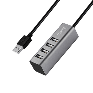 Adaptador Hoco Usb a 4 USB HB1 Negro