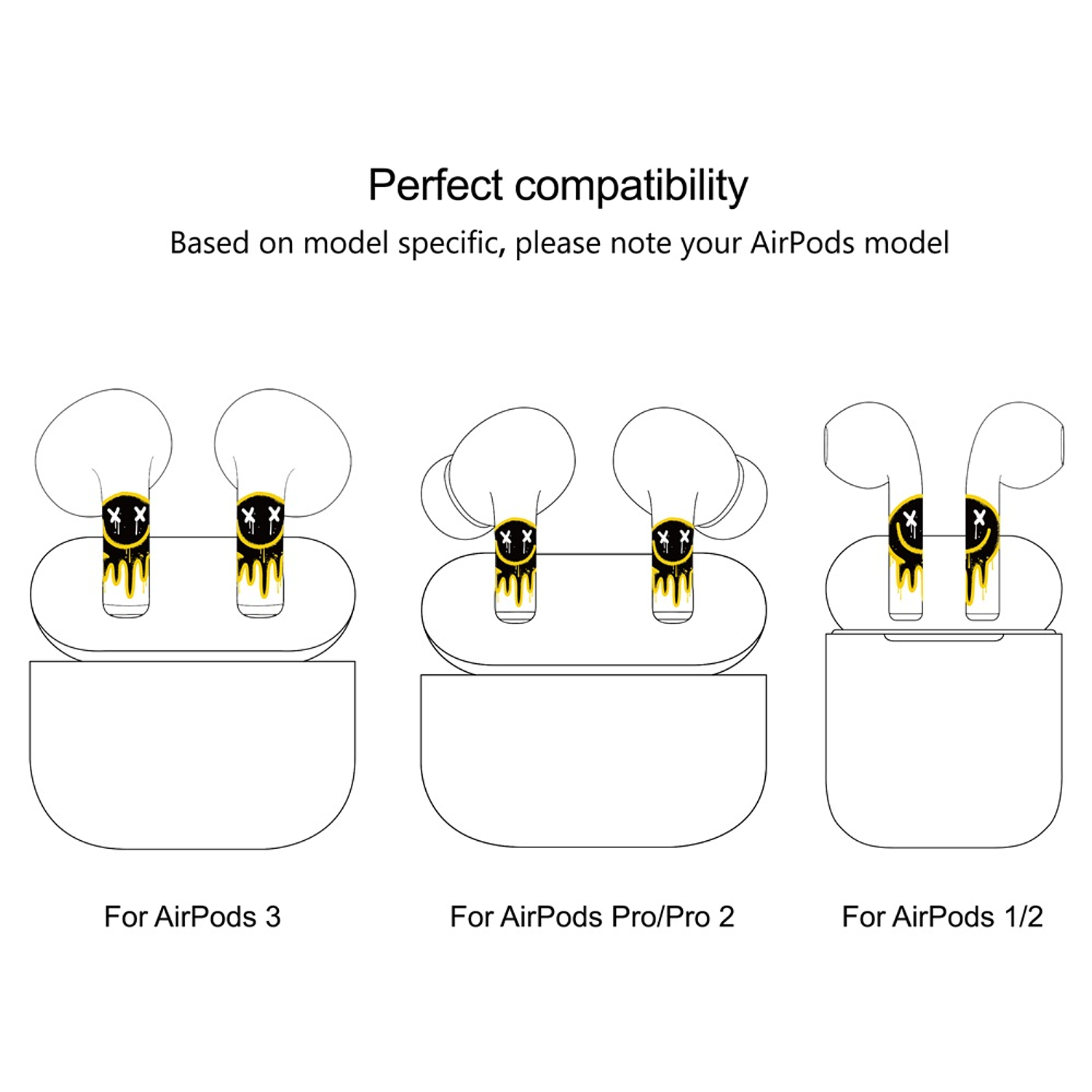 Sticker Autoadhesivo para Audifonos Airpods Pro-Pro2 Emoji 6