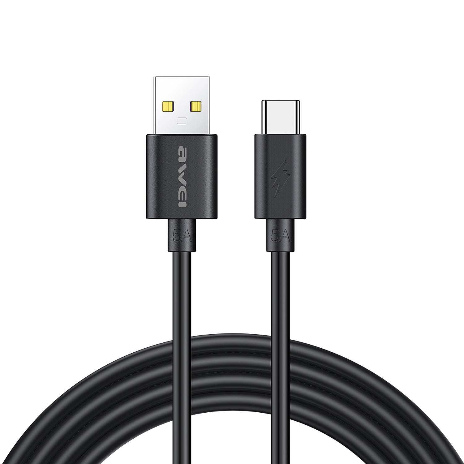 Cable Awei CL-110T USB A a Tipo C 5A Negro 1