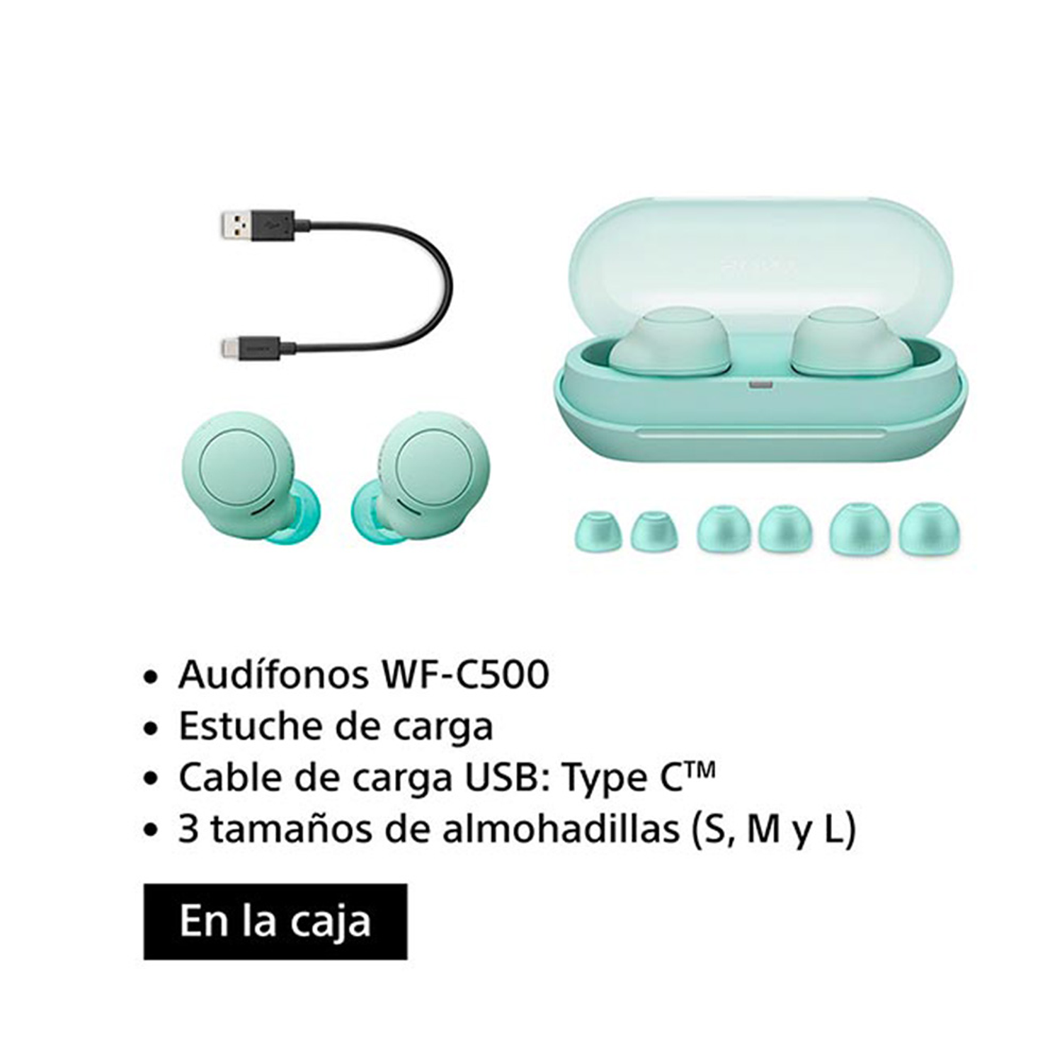 Audifonos Sony WF-C500/GZ  UC TWS In Ear Bluetooth Verde 4