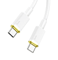 Cable Hoco U109 USB C PD a USB C PD 100W Blanco - Miniatura 1