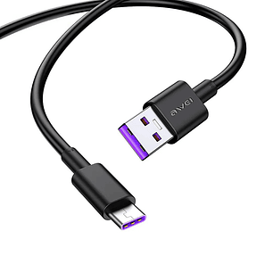 Cable USB-A a Tipo C Awei CL-77T 5A negro