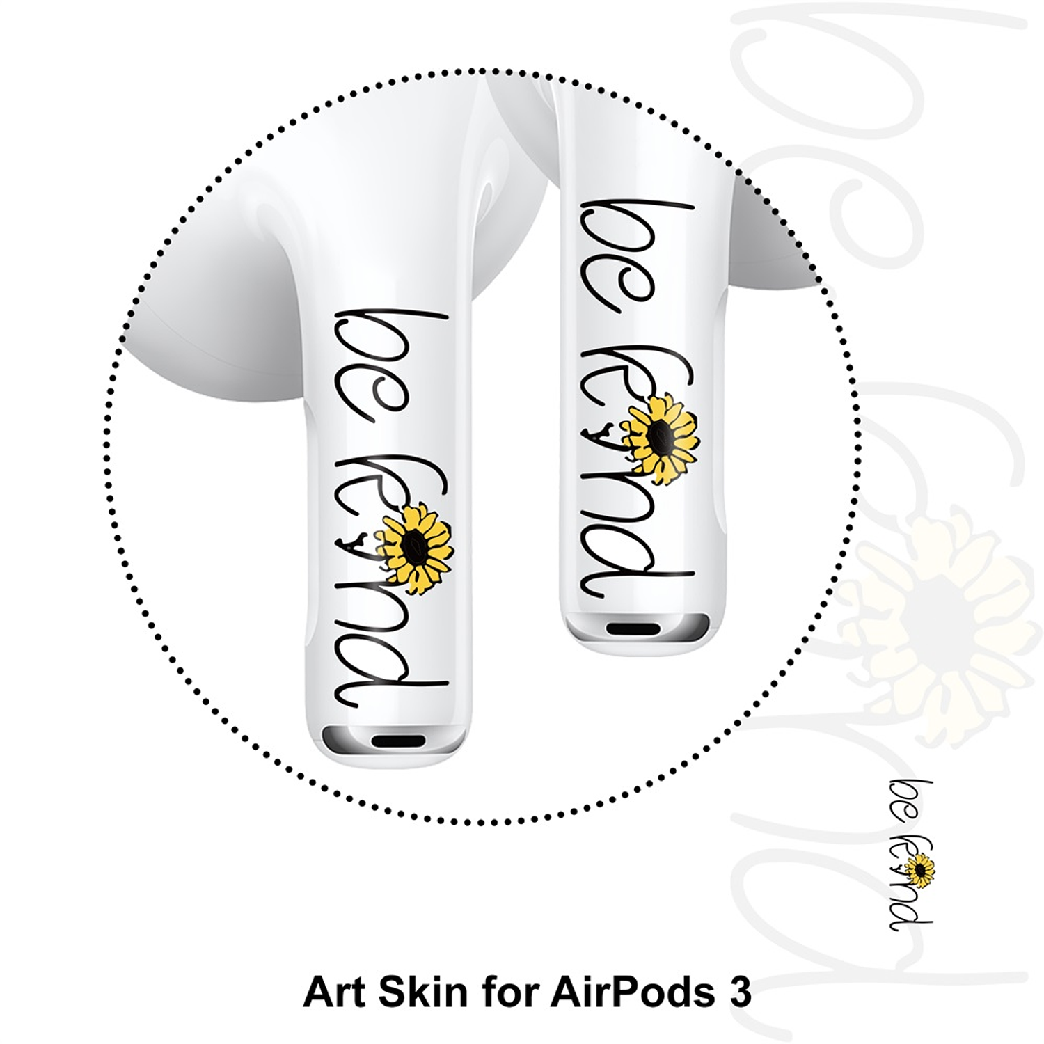 Sticker Autoadhesivo para Audifonos Airpods 3 Be kind 2