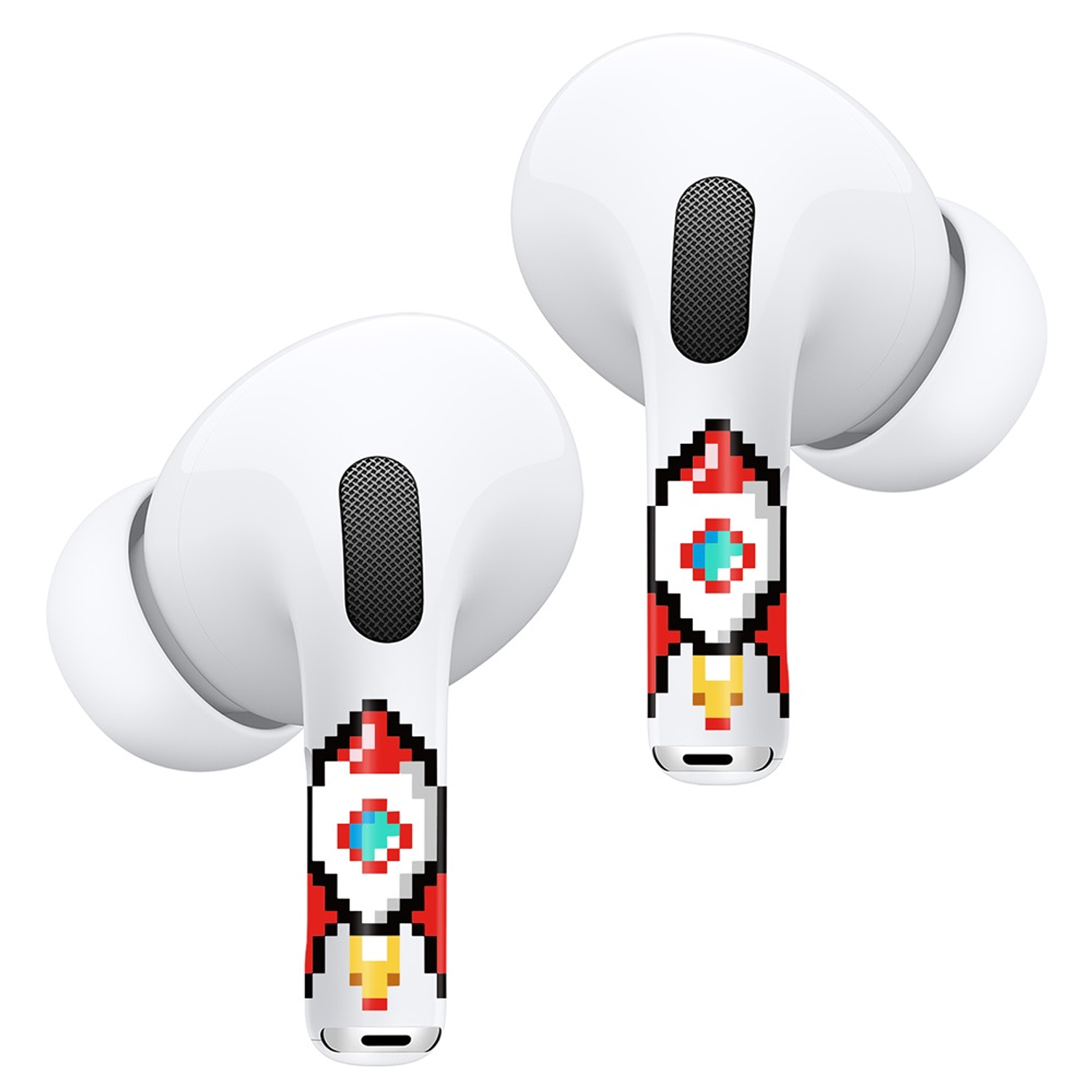 Sticker Autoadhesivo para Audifonos Airpods Pro-Pro2 Cohete 1