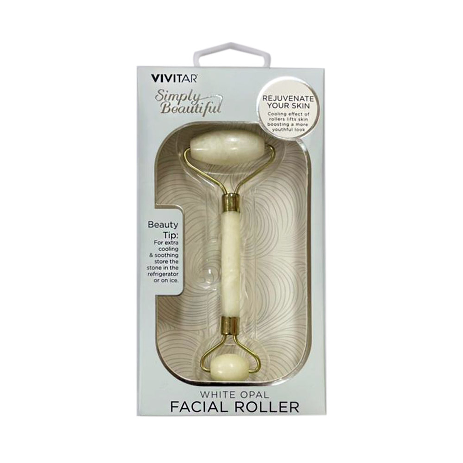 Rodillo Masaje Facial Simply Beautiful Pg-v144 Blanco Opalo 4