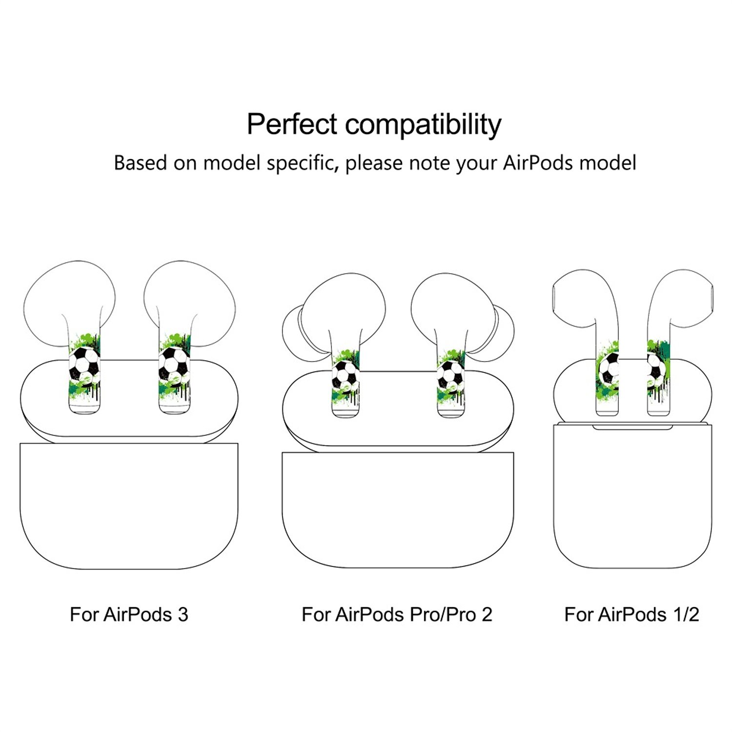 Sticker Autoadhesivo para Audifonos Airpods Pro-Pro2 Futbol 6