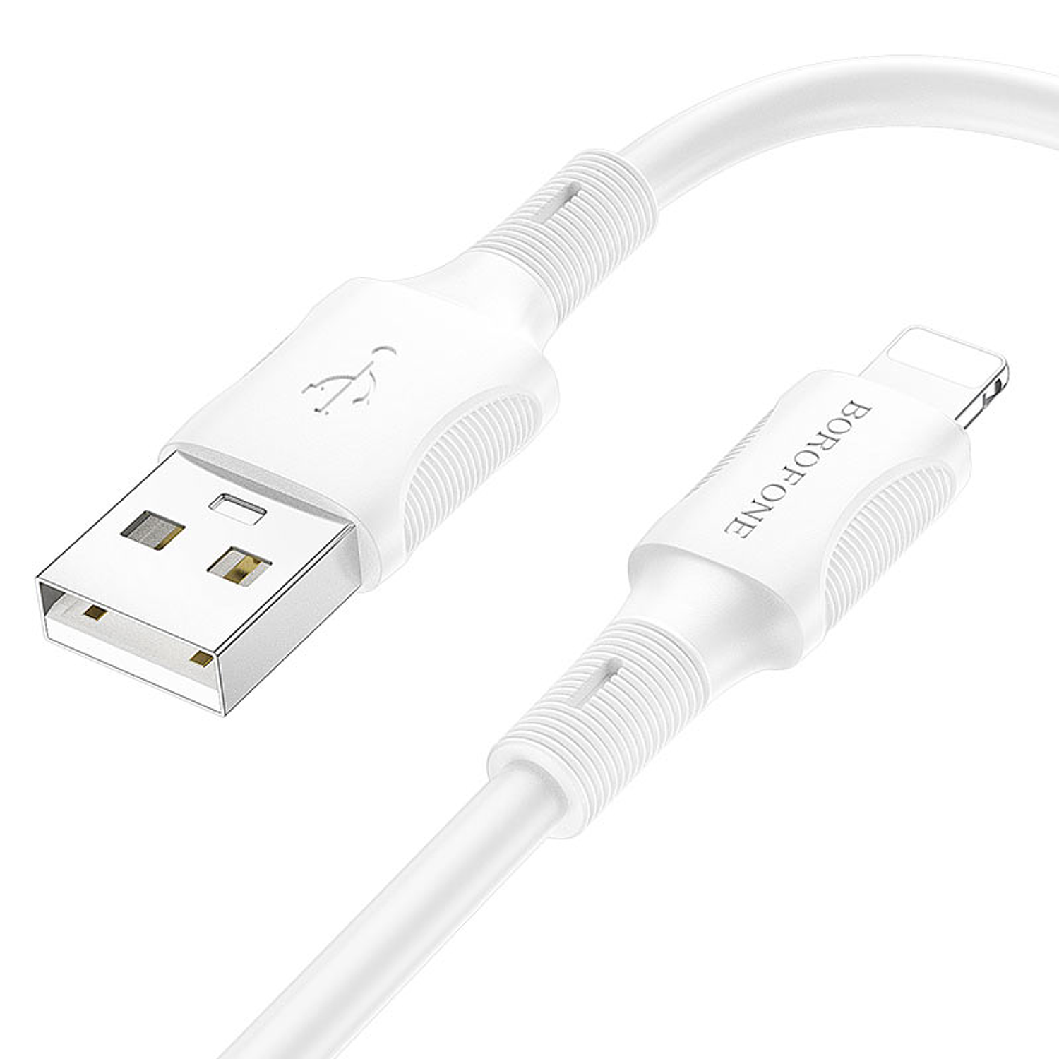 Cable Borofone BX80 Succeed, USB a Lightning, 1 m blanco 1