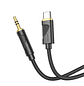 Cable Aux Hoco UPA30 Friend Tipo C Negro - Miniatura 1