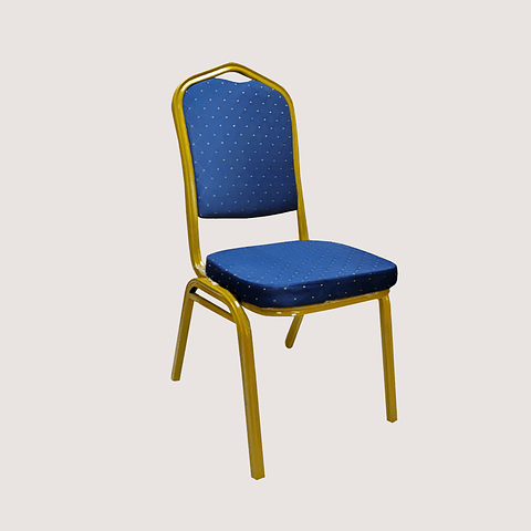 Silla conferencia Tapiz tela tejida azul