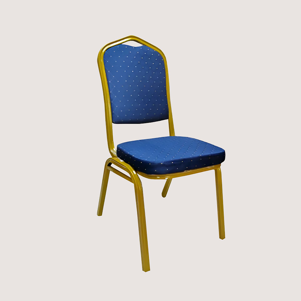 Silla conferencia Tapiz tela tejida azul 1