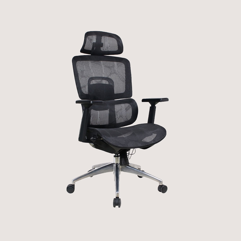 Silla Ergonómica Equinox base metálica Malla 100% 24/7 entornos críticos 1