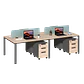 Escritorios Bench Ex 4 Personas 240X120X75 CON CAJONERAS Y SEPARADORES - Miniatura 2