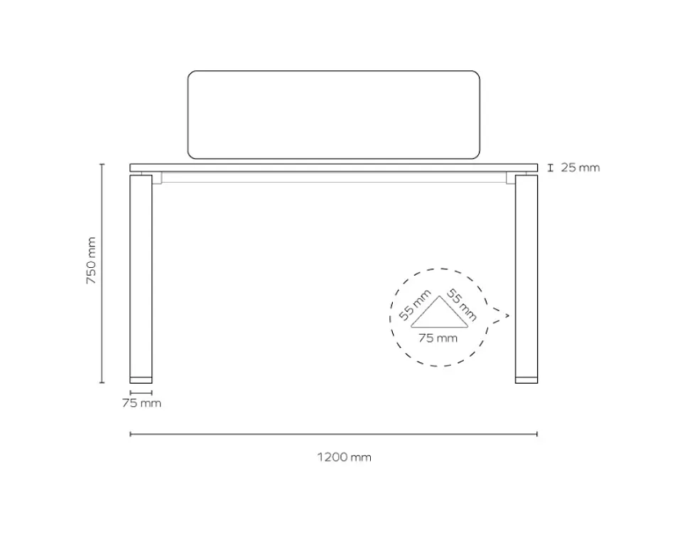 Escritorios Bench Ex 2 Personas 120X120X75 CON CAJONERA 2