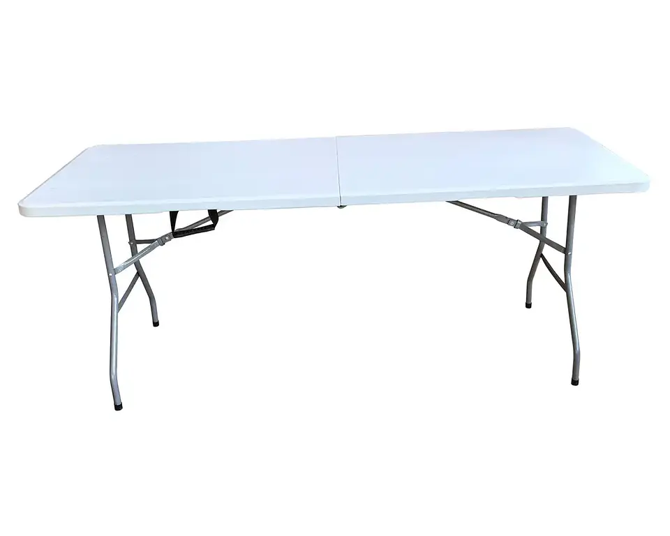 Mesa plegable blanca 180cm x74cm  3