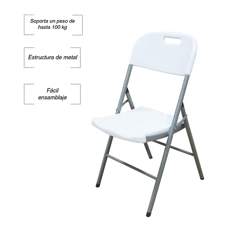 SILLA PLEGABLE  BLANCA