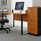 Mueble Archivador Kardex Oficina 3 Cajones Melamina Peral - Miniatura 2