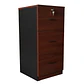 Mueble Archivador Kardex Oficina 3 Cajones Melamina Cerezo - Miniatura 2