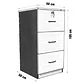 Mueble Archivador Kardex Oficina 3 Cajones Melamina Cerezo - Miniatura 3