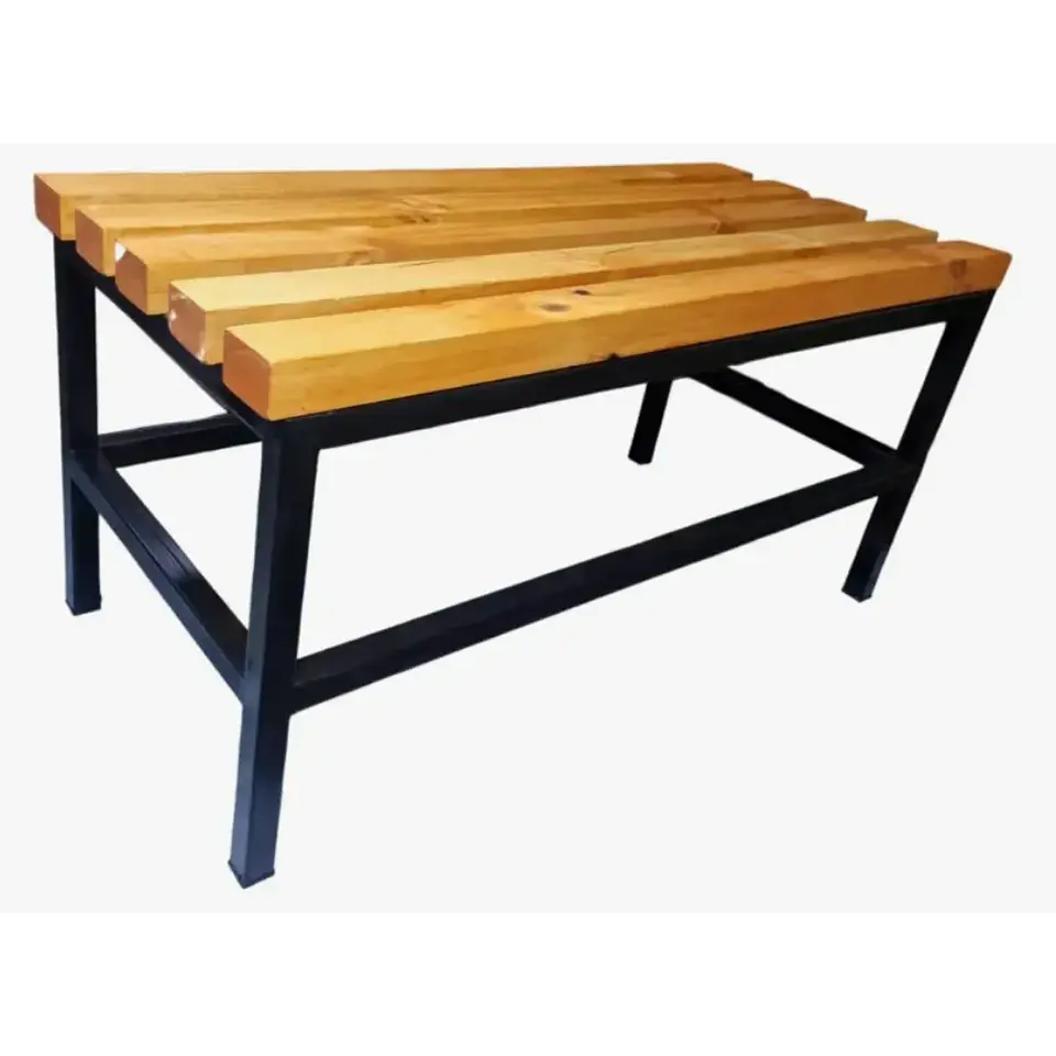 Banca Viena de Madera y Metal 200 X 45 X 45 - negro 2