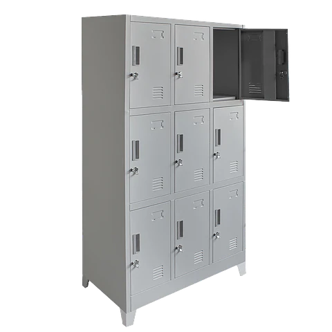 Locker metálico - 3 cuerpo 9 puertas con portacandado