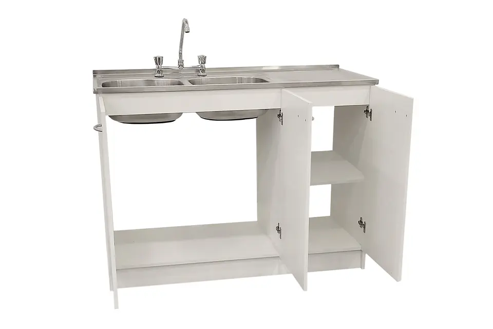 Kit Lavaplatos 120cm Blanco Derecho 2