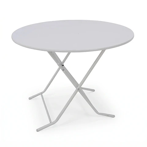 Mesa Plegable Redonda 1Mt Blanca