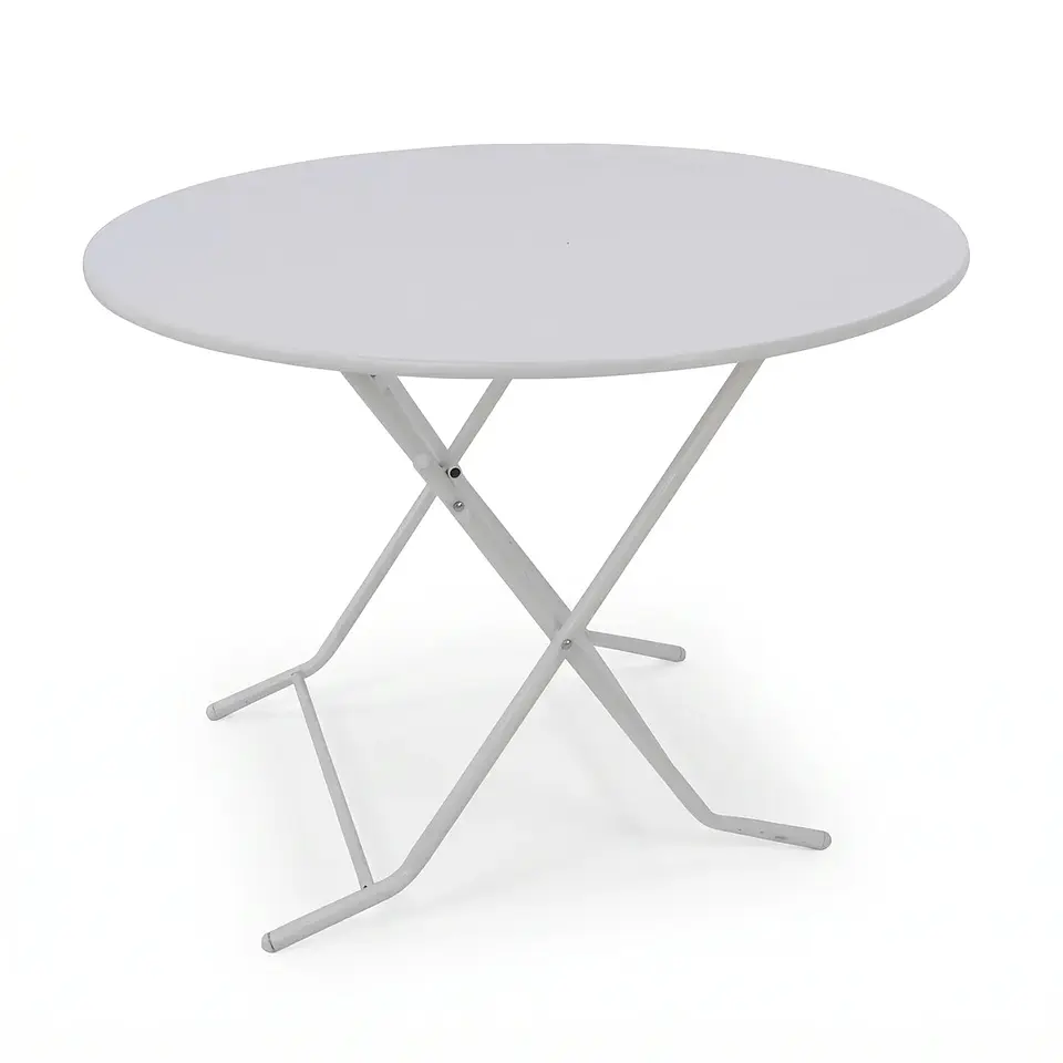 Mesa Plegable Redonda 1Mt Blanca 1
