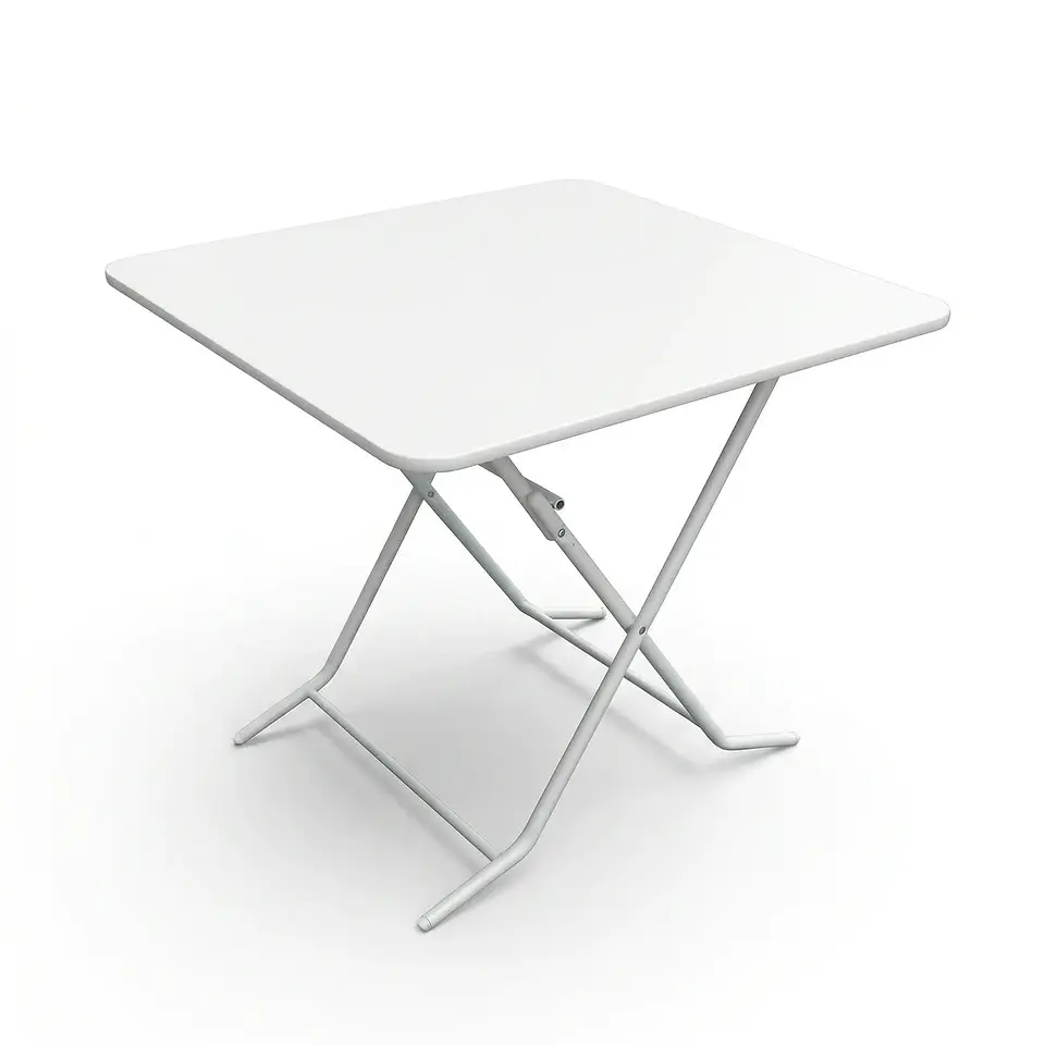 Mesa Plegable 83 Cuadrada Blanca 1