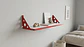 Repisa Blanca 18x60 con Soporte Rojo - Miniatura 2