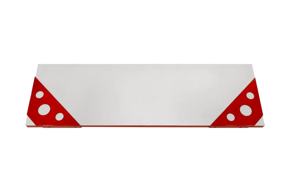 Repisa Blanca 18x60 con Soporte Rojo 3