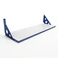 Repisa Blanca 18x60 con Soporte Azul - Miniatura 1