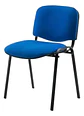 Silla de Visita Iso Tela Azul - Miniatura 3