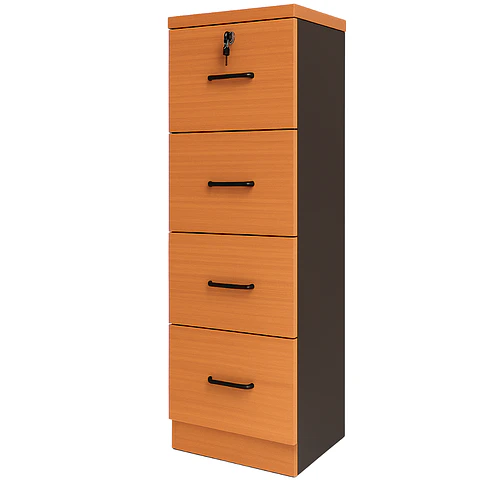 Kardex, 4 Cajones, Primer Cajón Con Llave, 135X48X45, Color Peral