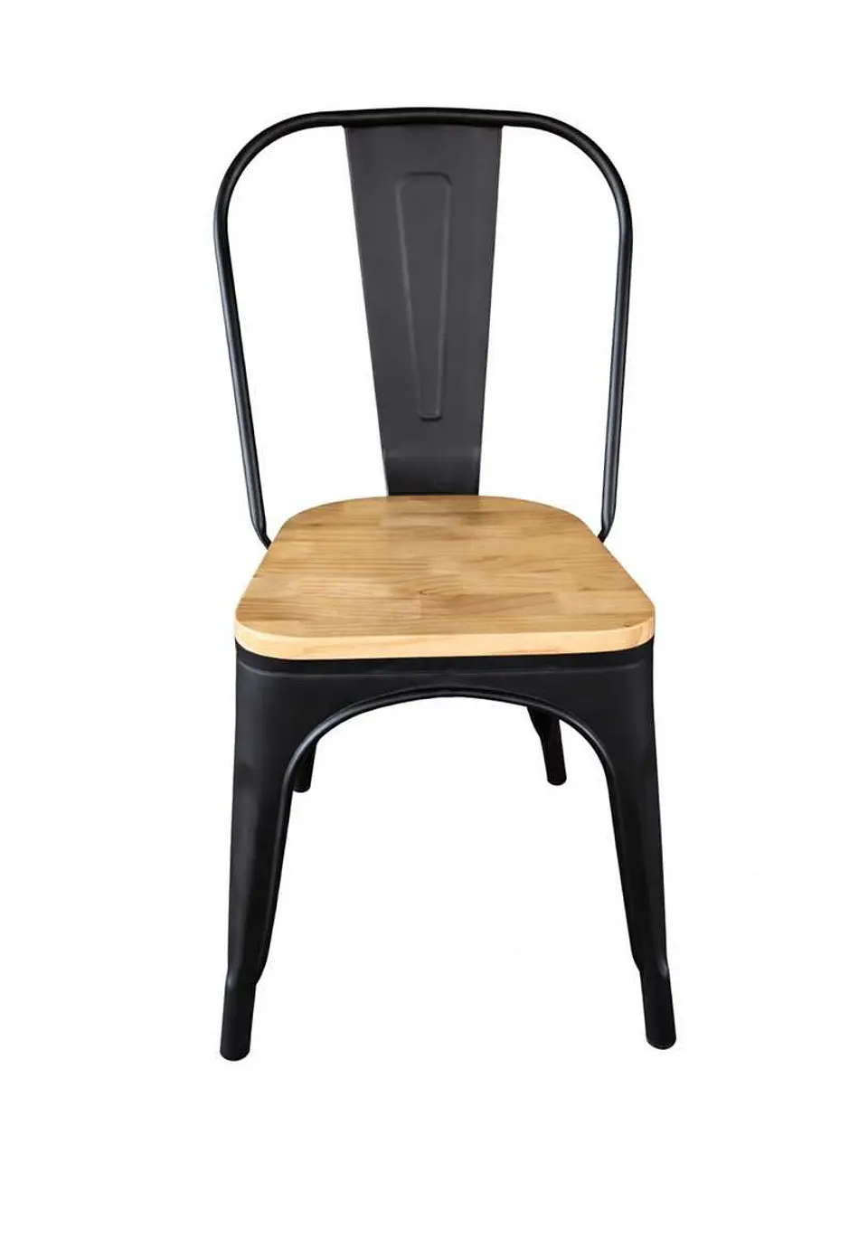 Silla Tolix C/asiento Madera 1
