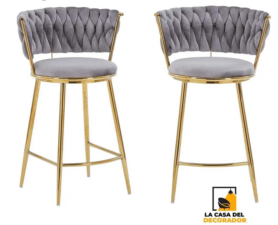Taburete Bar Queen FijoPata Gold 1