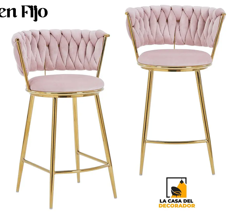 Taburete Bar Queen FijoPata Gold 1
