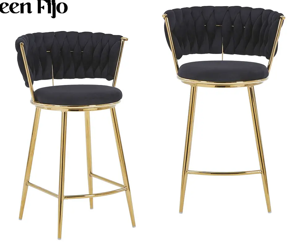 Taburete Bar Queen FijoPata Gold 1