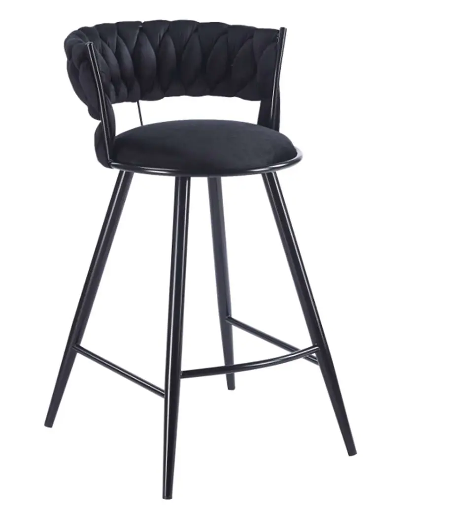 Taburete Bar Queen FijoPata Negra 1