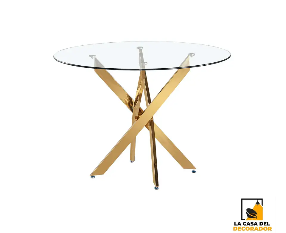 Mesa de Centro Dubái GoldVidrio 10mm. 1