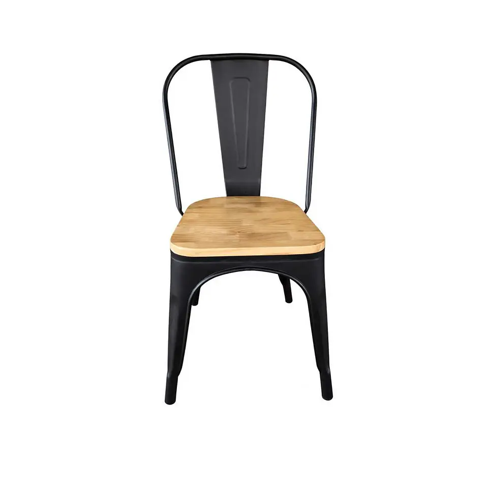 Silla Tolix C/asiento Madera 1