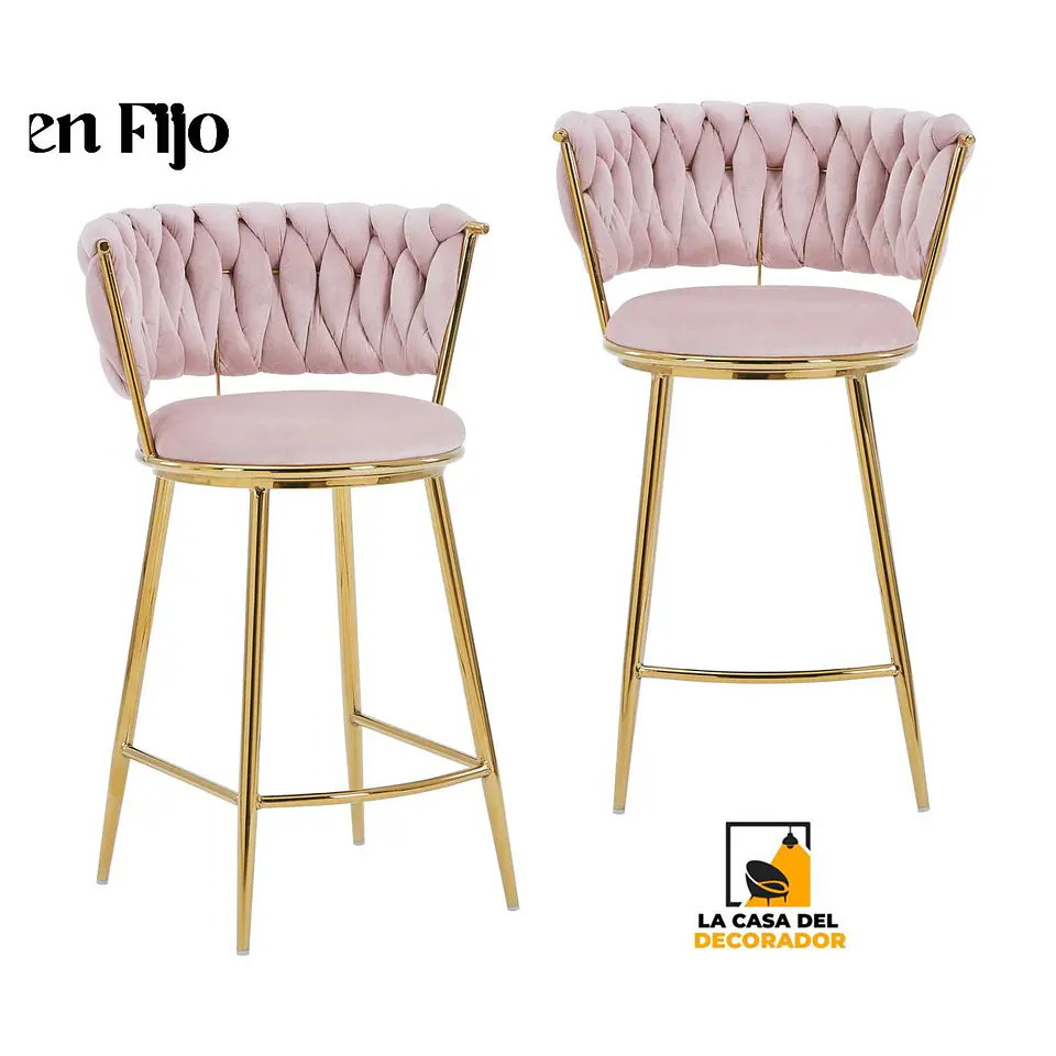 Taburete Bar Queen FijoPata Gold 1
