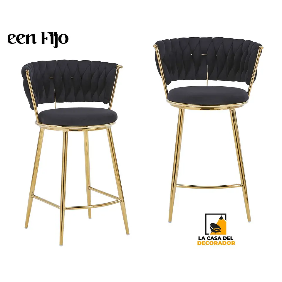 Taburete Bar Queen FijoPata Gold 1